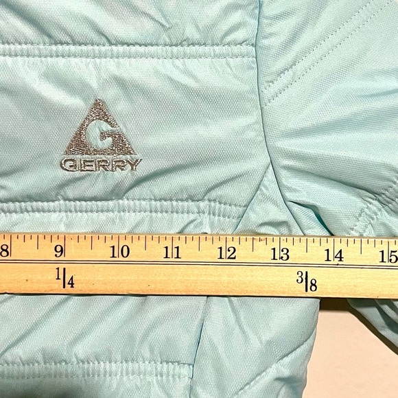Gerry Girls 5/6 Insulated Snow Puffer Winter Jacket Light Aqua Blue Zip Up - Picture 6 of 8
